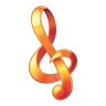 Gold treble clef