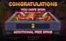 Free spins screen