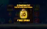 Free spins screen