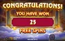 Free spins screen