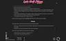 Info / About screen