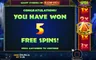 Free spins screen