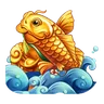 Golden koi fish