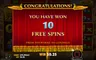 Free spins screen