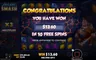 Free spins screen