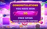 Free spins screen