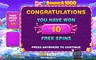 Free spins screen