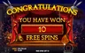 Free spins screen