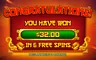 Free spins screen