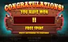 Free spins screen