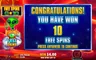 Free spins screen