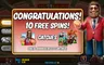 Free spins screen