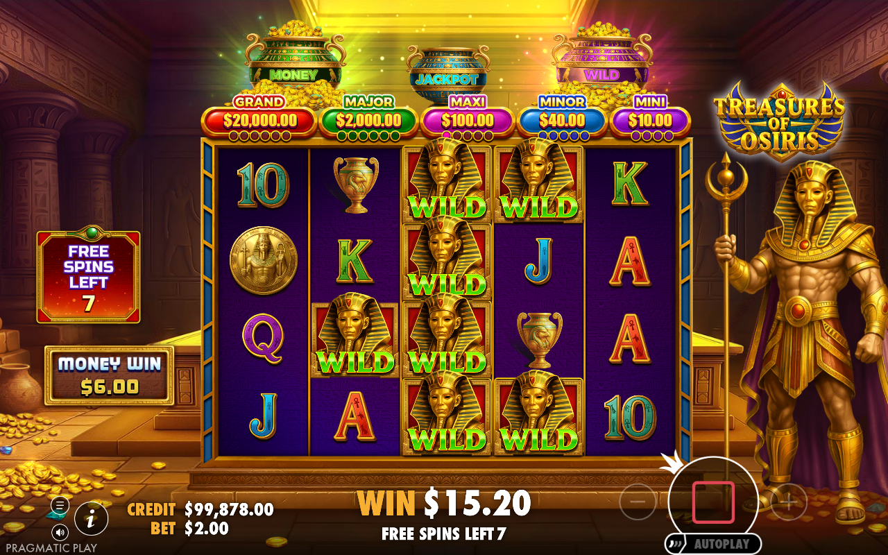 Free spins screen