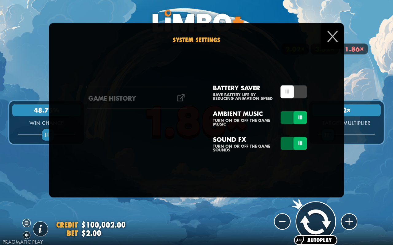 Game settings