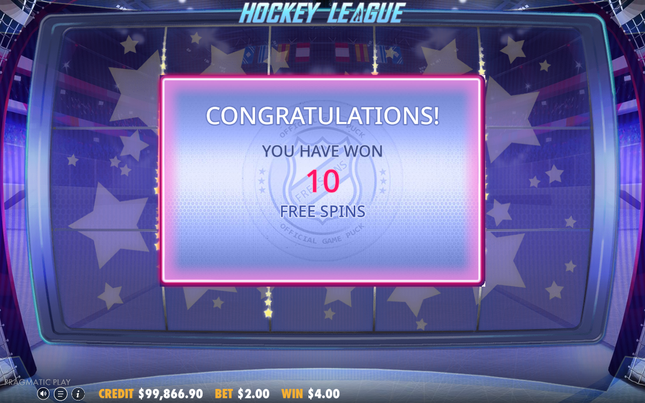 Free spins screen