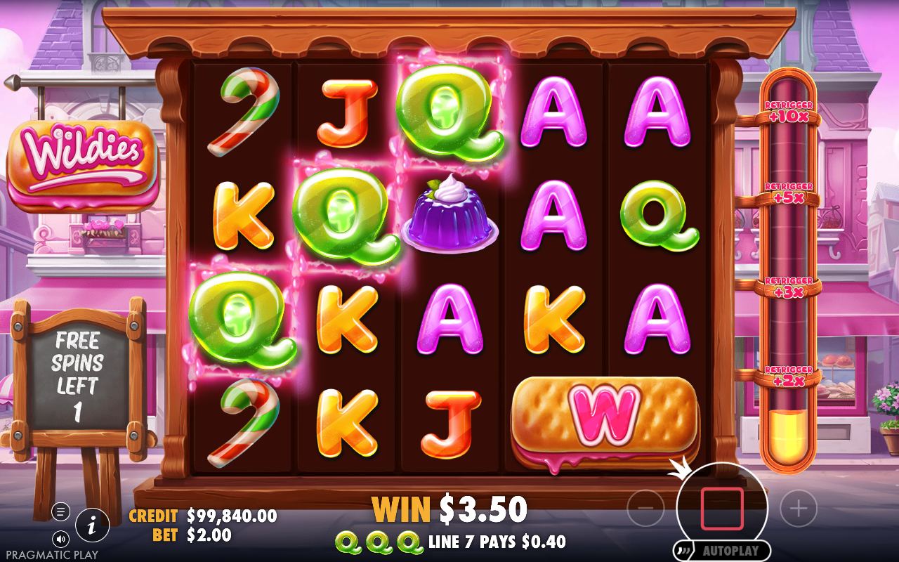 Free spins screen