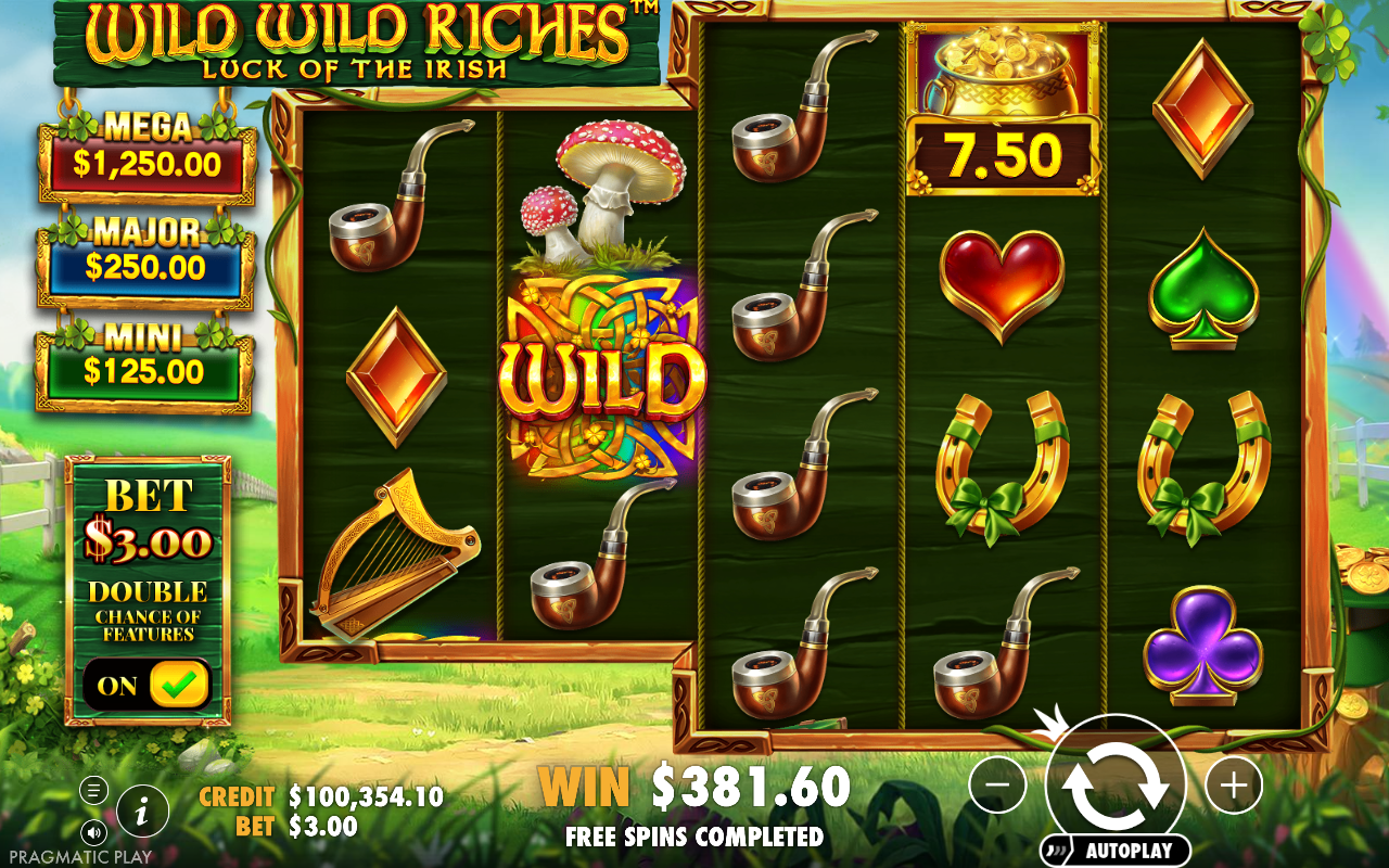 Free spins screen