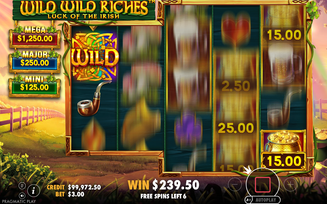 Free spins screen