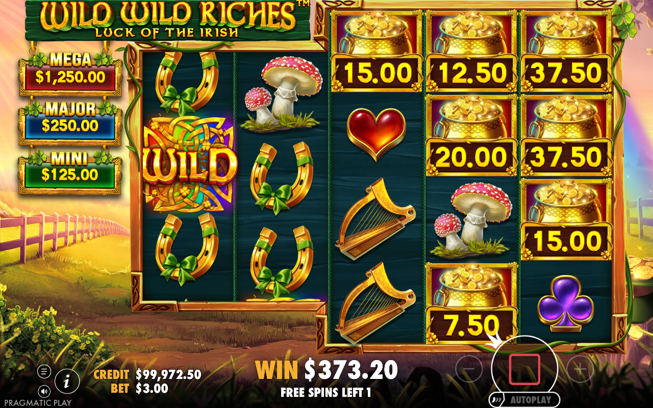 Free spins screen