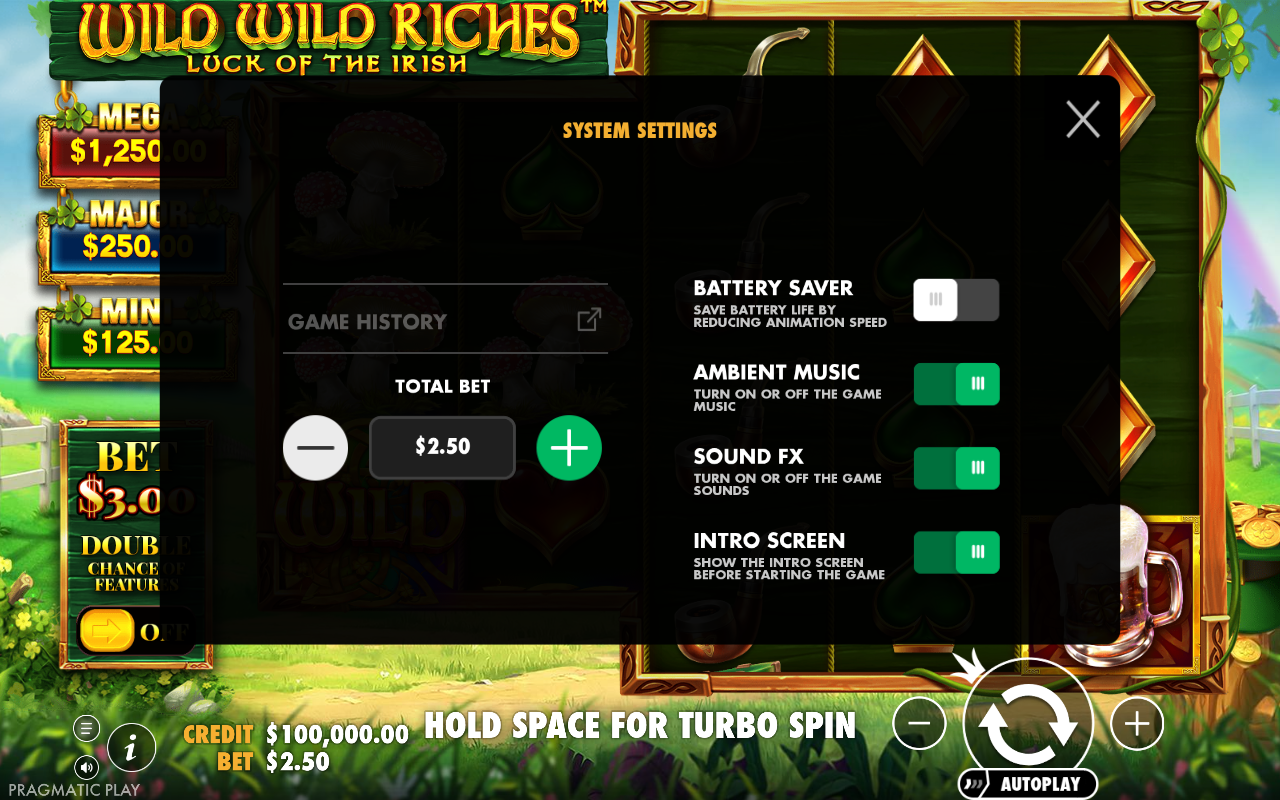 Game settings