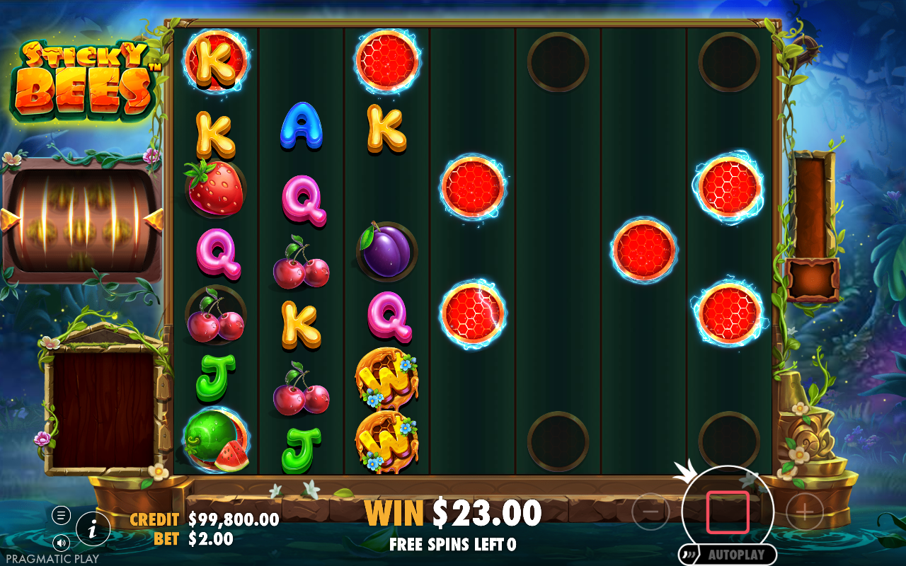 Free spins screen
