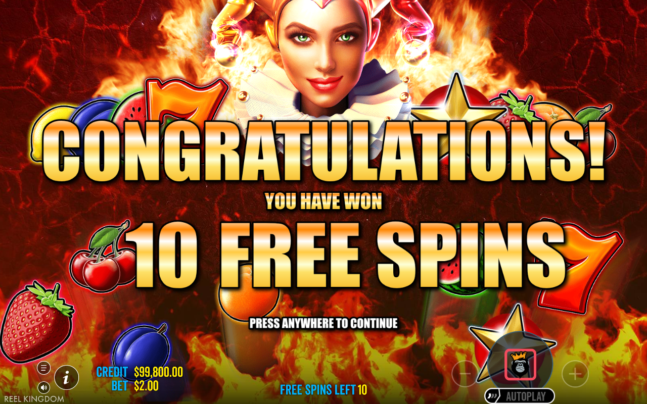 Free spins screen
