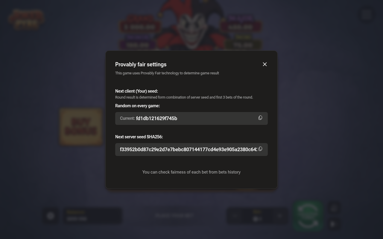 Game settings