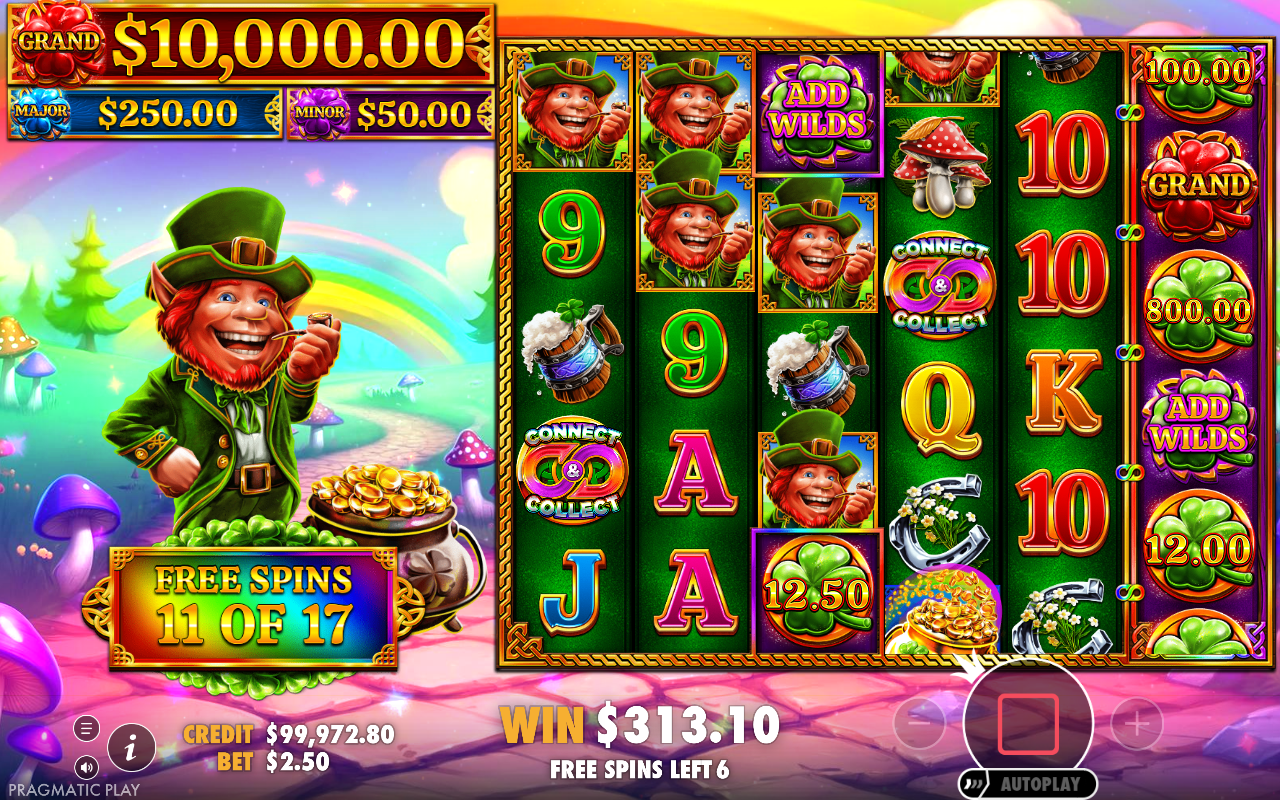 Free spins screen