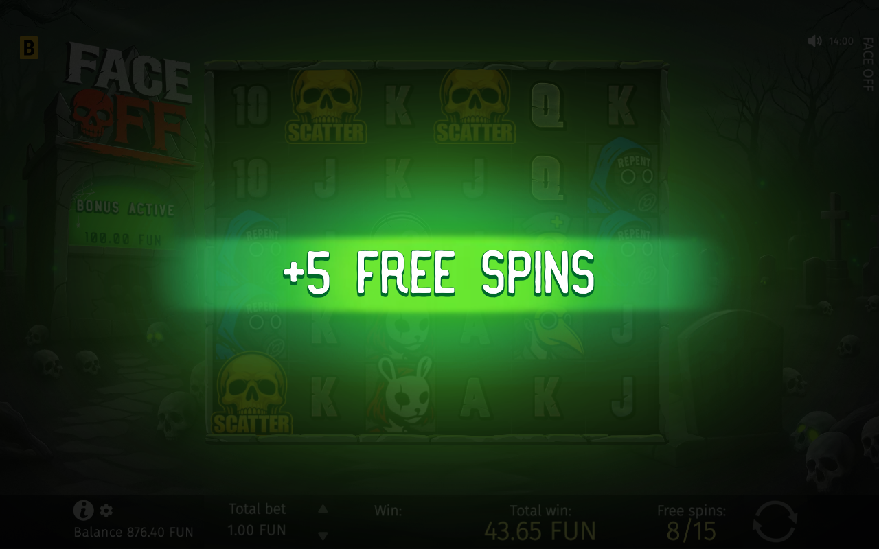 Free spins screen