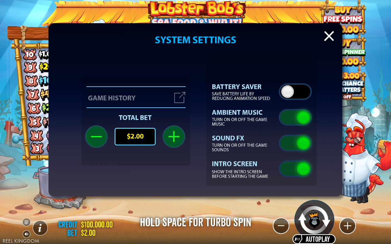 Game settings