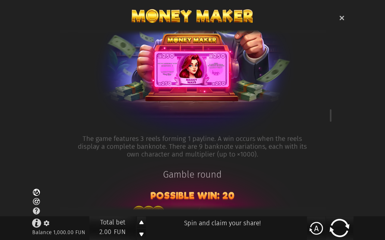 Paytable