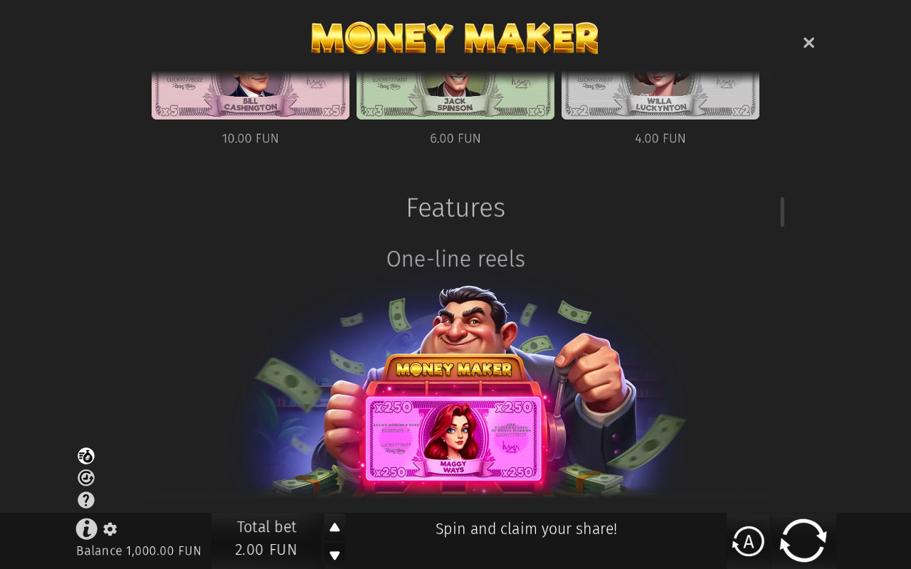 Paytable