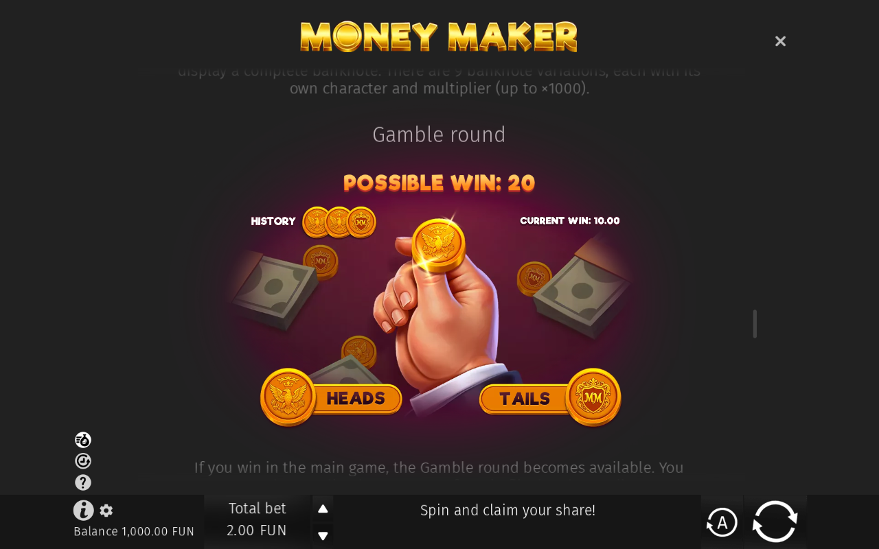 Paytable