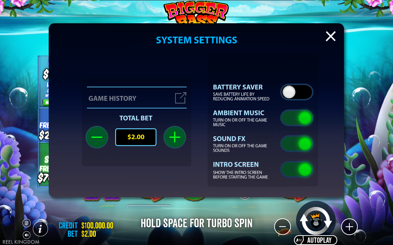 Game settings