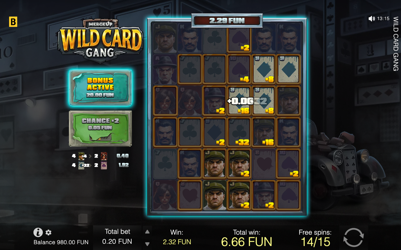 Free spins screen