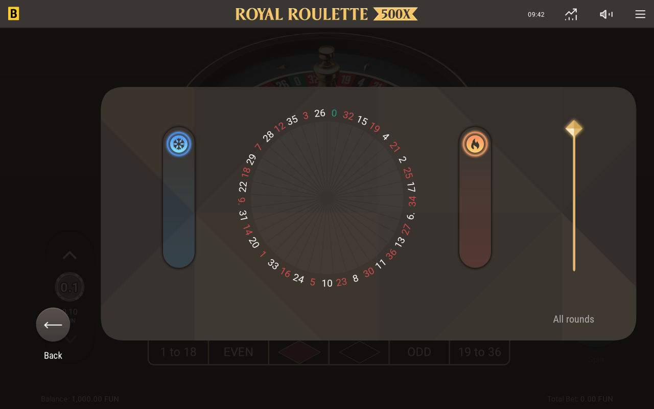 Info / About screen