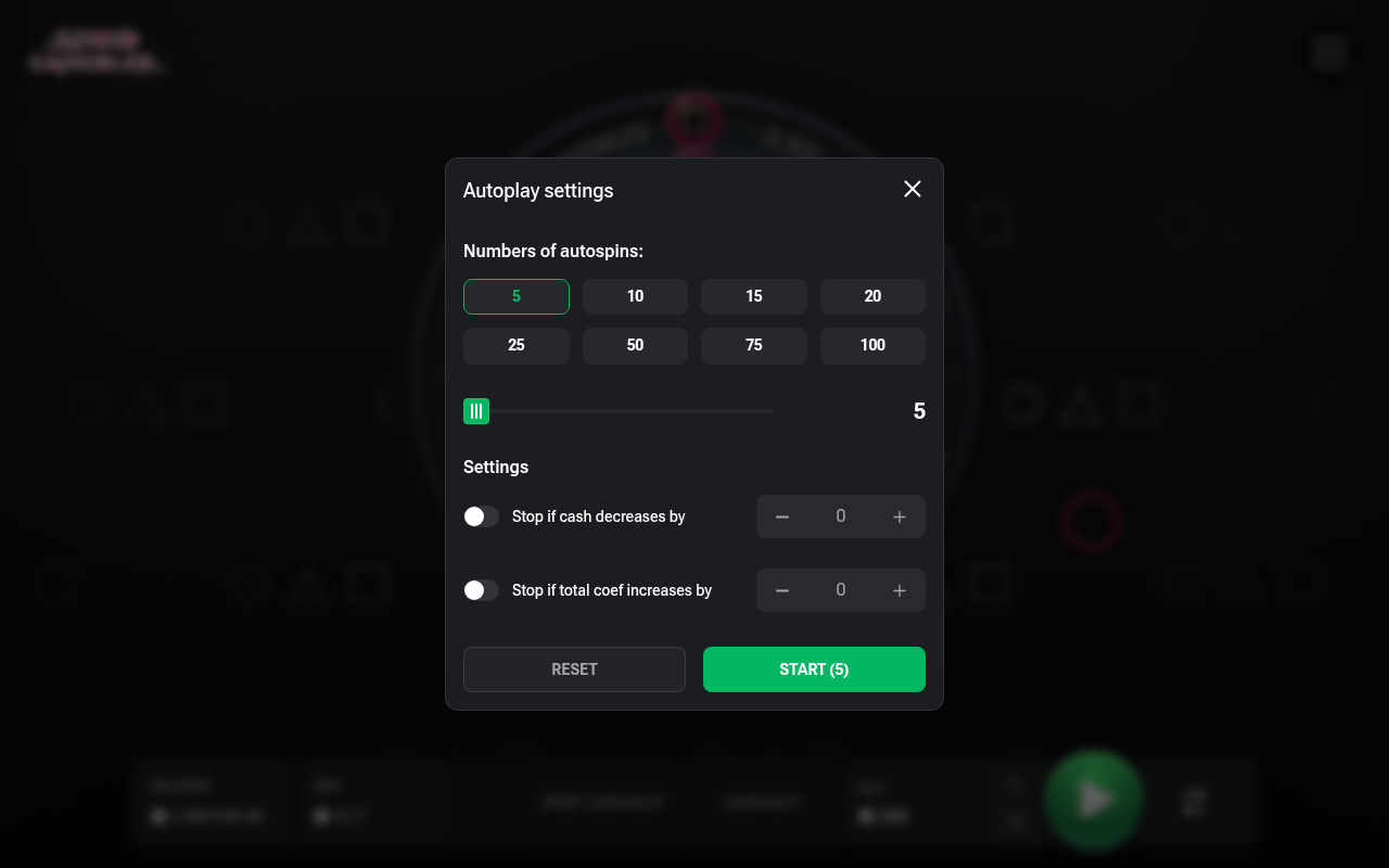 Autoplay settings
