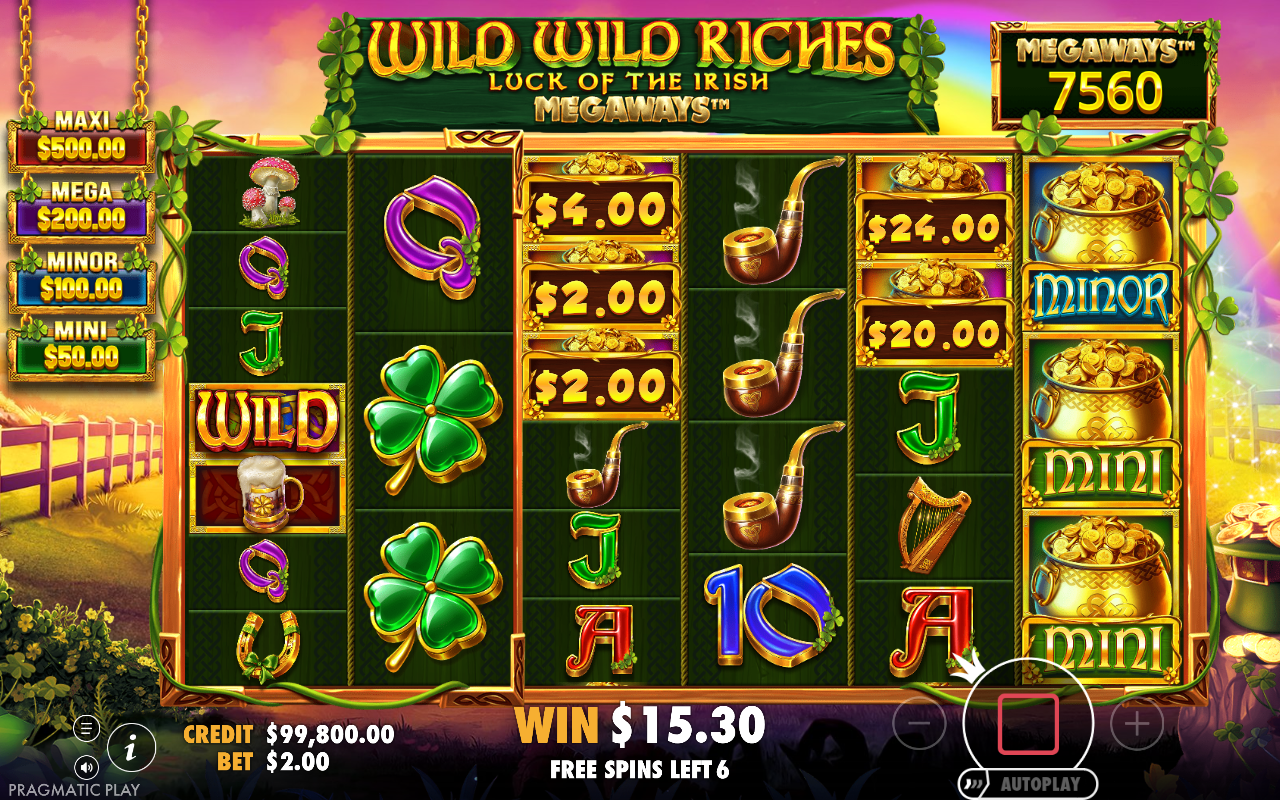 Free spins screen