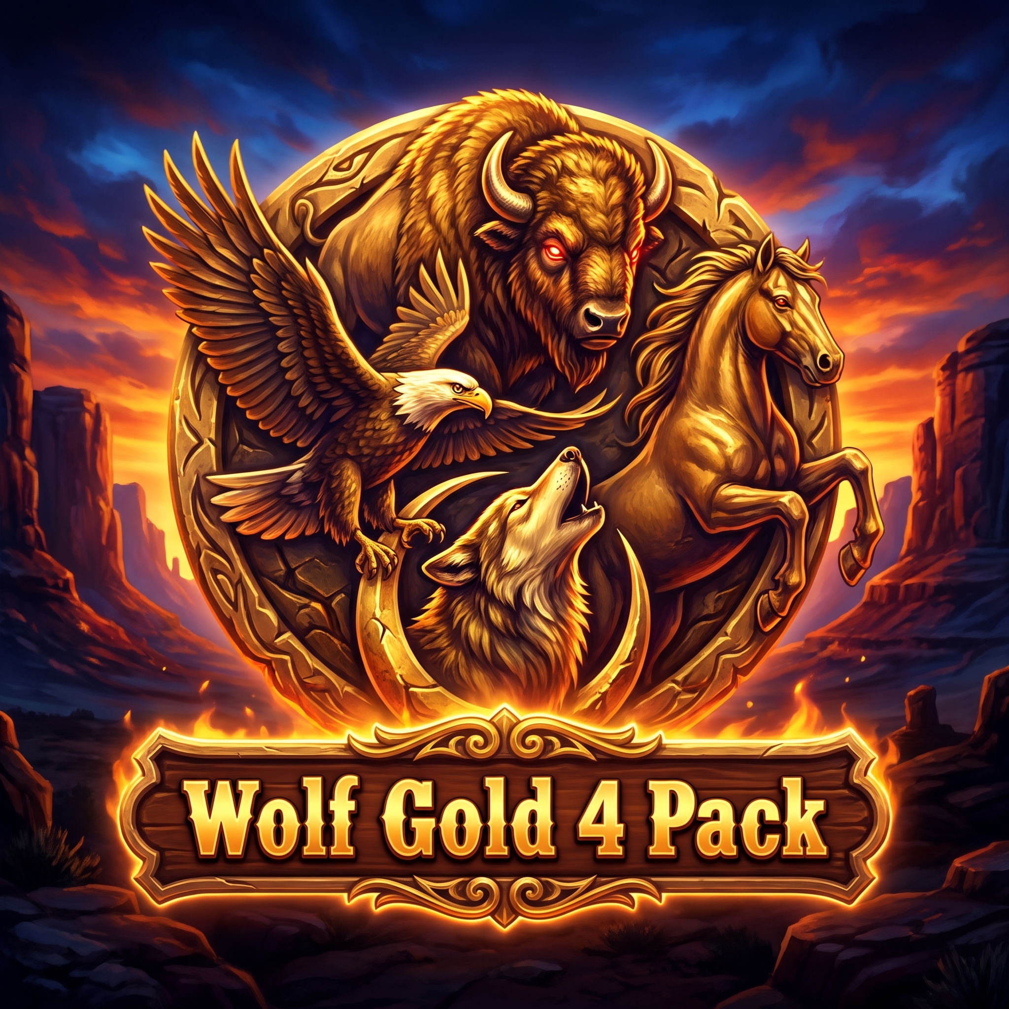 Wolf Gold 4 Pack by Pragmatic Play