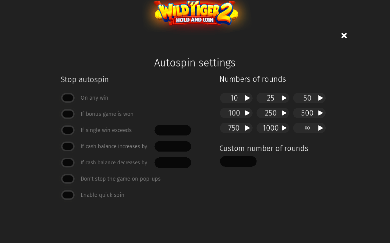 Autoplay settings