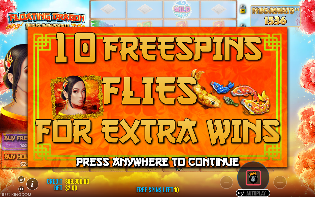 Free spins screen