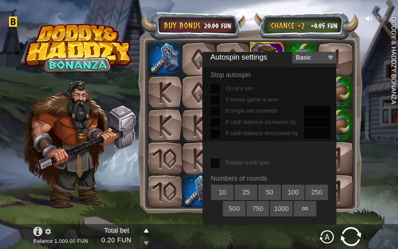 Autoplay settings