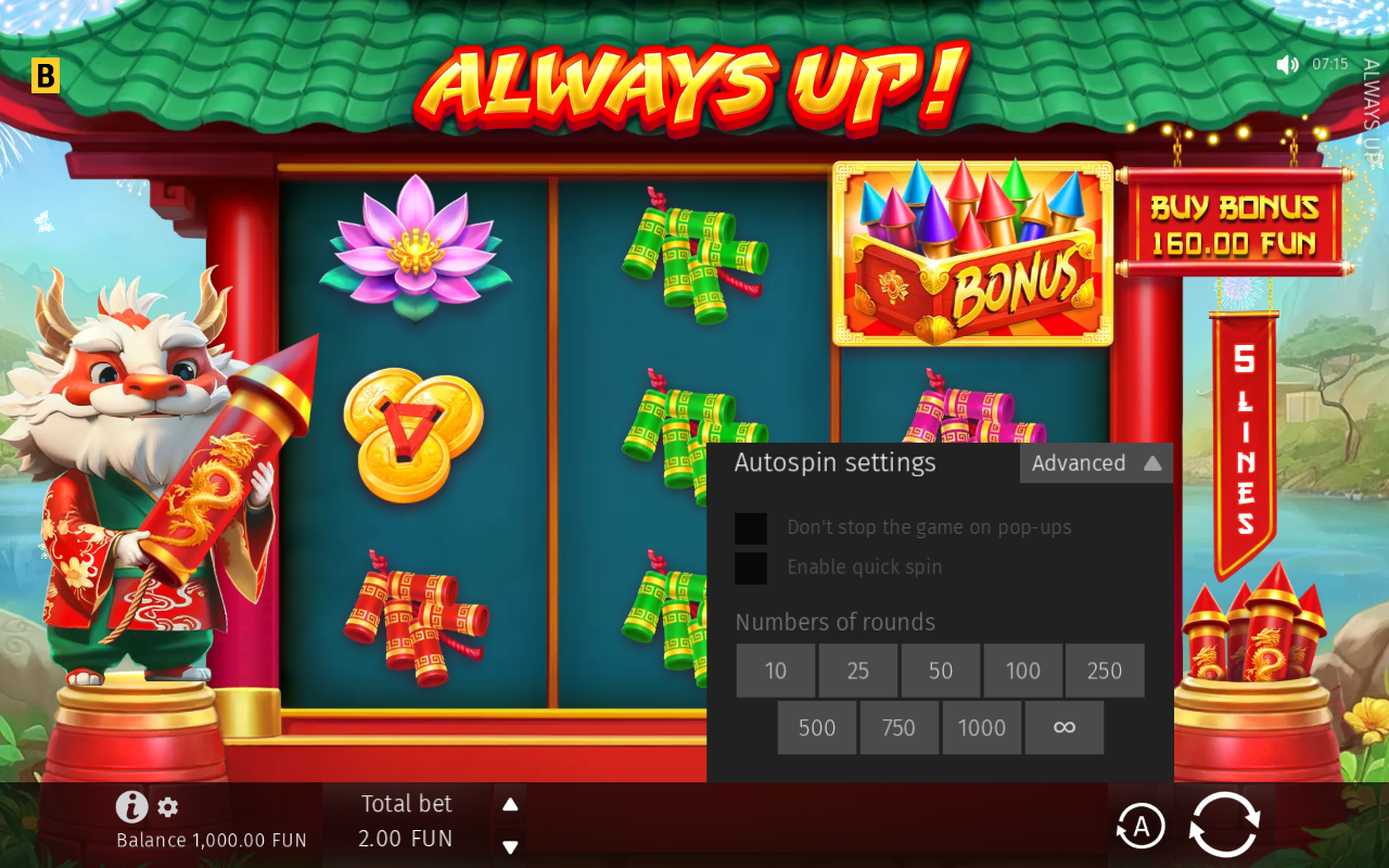 Autoplay settings