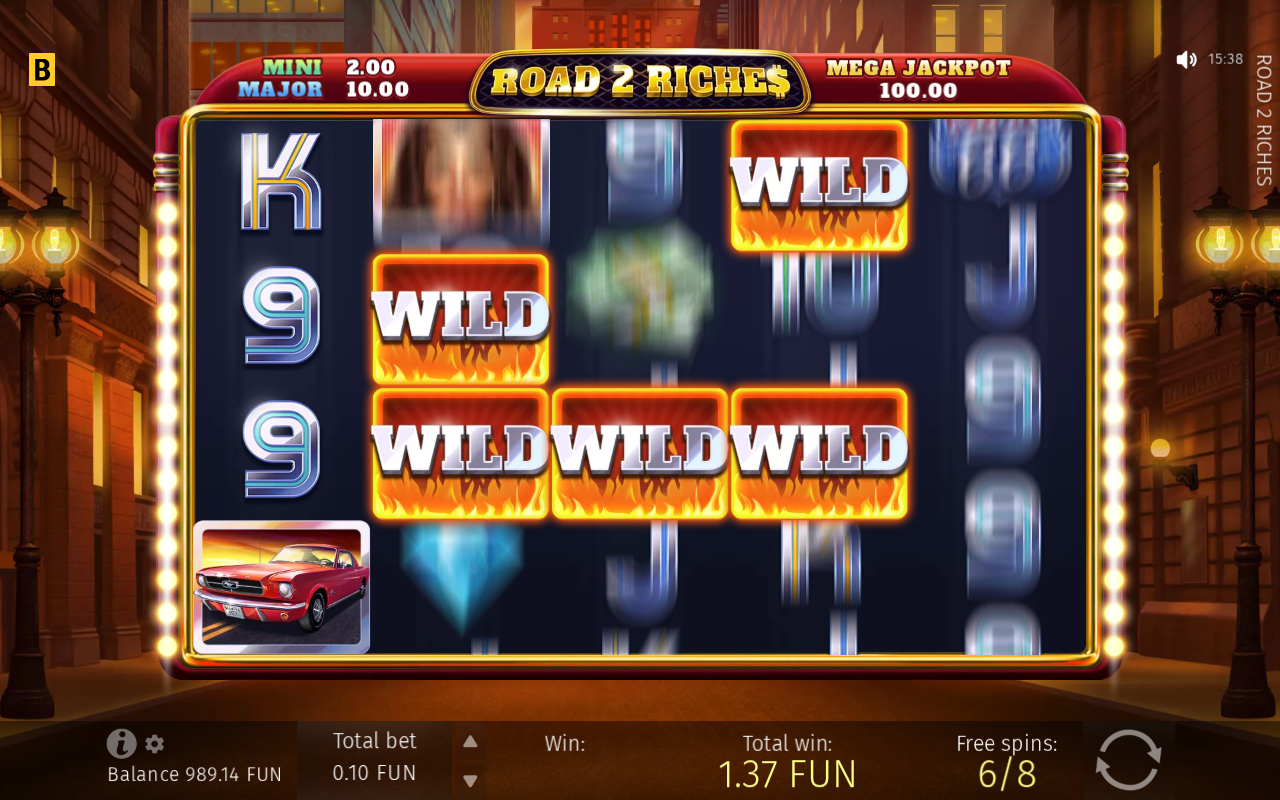 Free spins screen