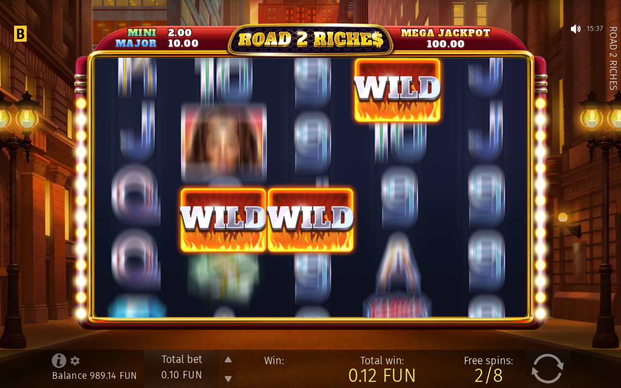 Free spins screen