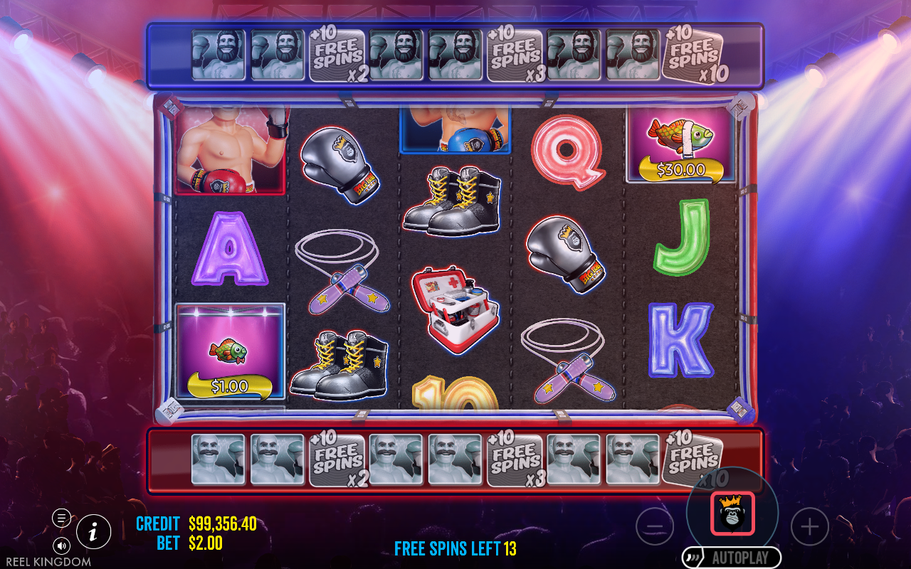 Free spins screen