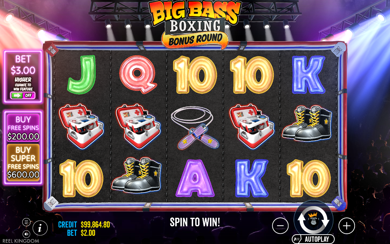 Free spins screen