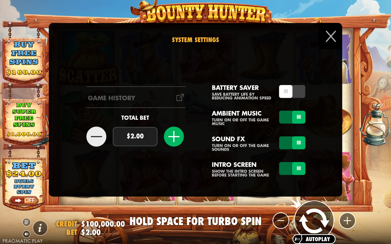 Game settings