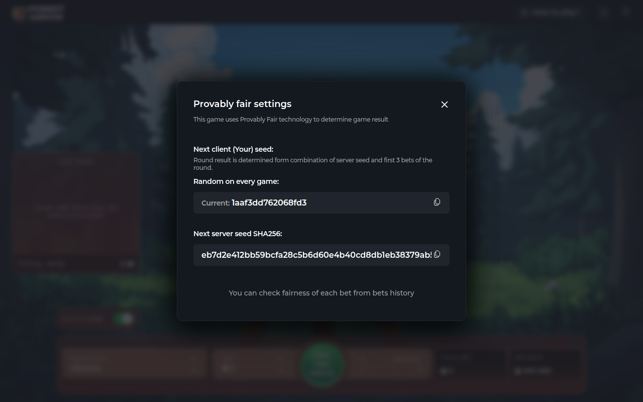Info / About screen