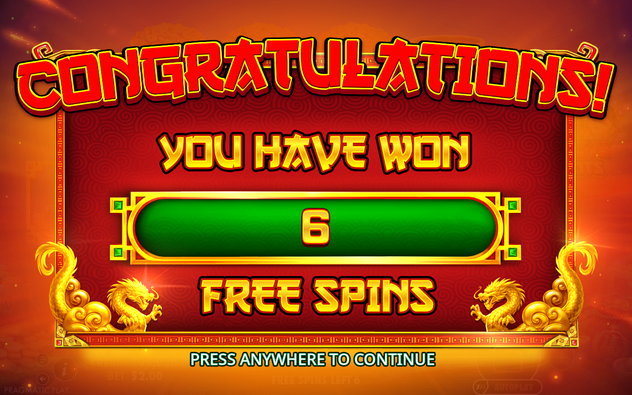 Free spins screen